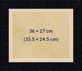 Modern Frames Black 36x27 cm Picture Frame with (33.5x24.5 cm) Ivory mount