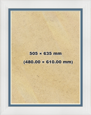 Classic Frames White 635x505 mm Picture Frame with (610x480 mm) Pompadour mount