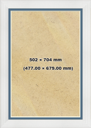 Classic Frames White 704x502 mm Picture Frame with (679x477 mm) Pompadour mount