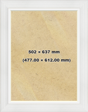 Classic Frames White 637x502 mm Picture Frame with (612x477 mm) Ice White mount